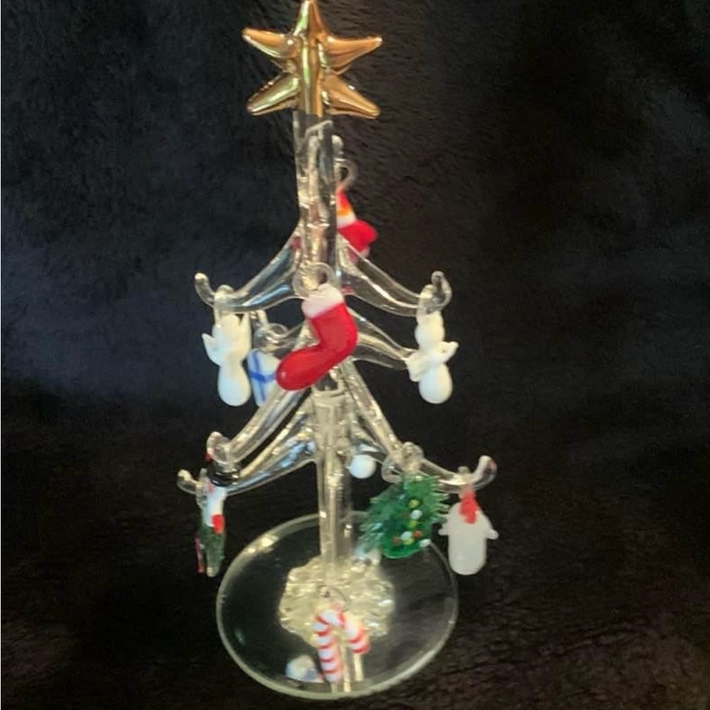 Vintage Art Glass Christmas Tree Collectible